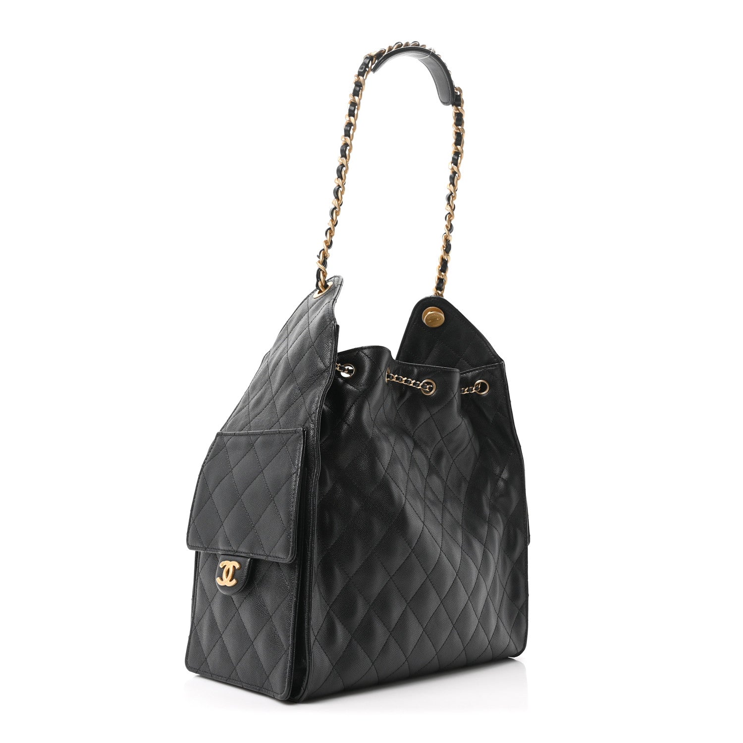 Chanel Caviar Quilted Medium Chanel 25 Handbag Black 4 of 11