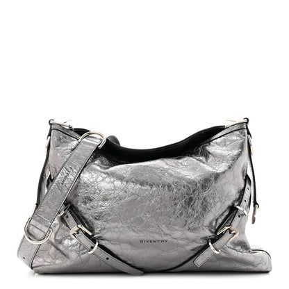 Givenchy Metallic Calfskin Medium Voyou Bag Silver 1 of 11
