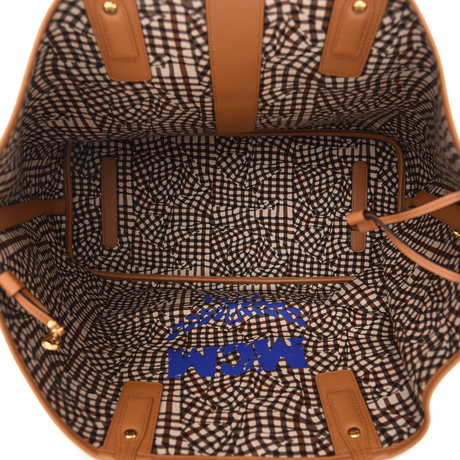 MCM Visetos Large Liz Reversible Shopper Tote Cognac 7 of 12