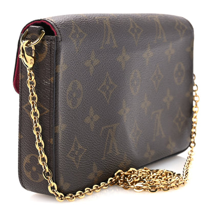Louis Vuitton Monogram Pochette Felicie Chain Wallet Fuchsia 4 of 12