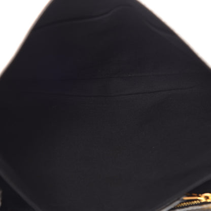 Balenciaga Agneau Giant 12 Gold Hardware Envelope Strap Clutch Gris Aluminum 5 of 11