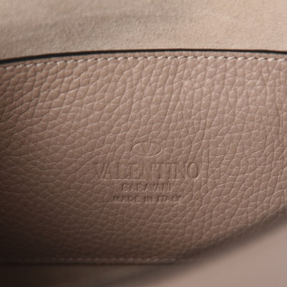 Valentino Garavani Pebbled Calfskin Medium Rockstud Flip Lock Crossbody Bag Poudre 8 of 9