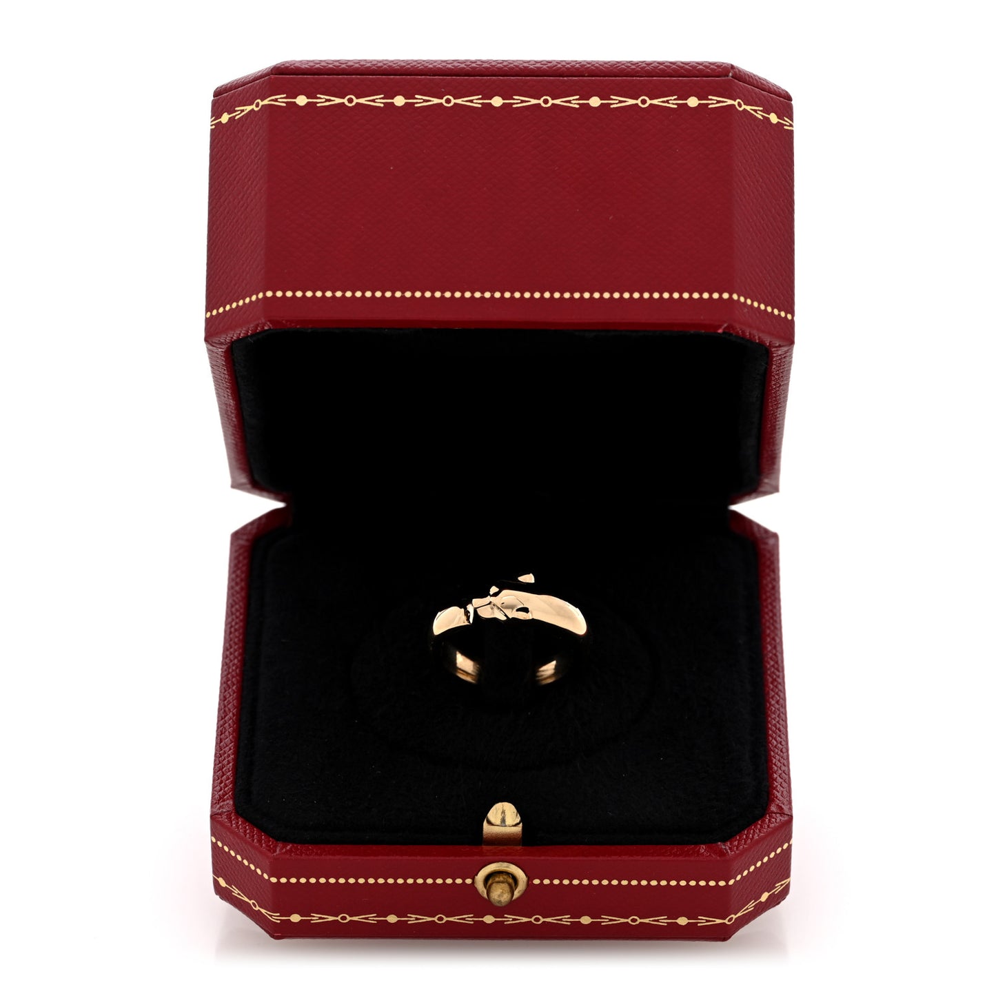 18K Yellow Gold Tsavorite Onyx Panthère De Cartier Ring 52 6