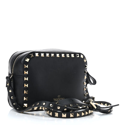 Valentino Garavani Calfskin Rockstud Camera Crossbody Bag Black 3 of 10