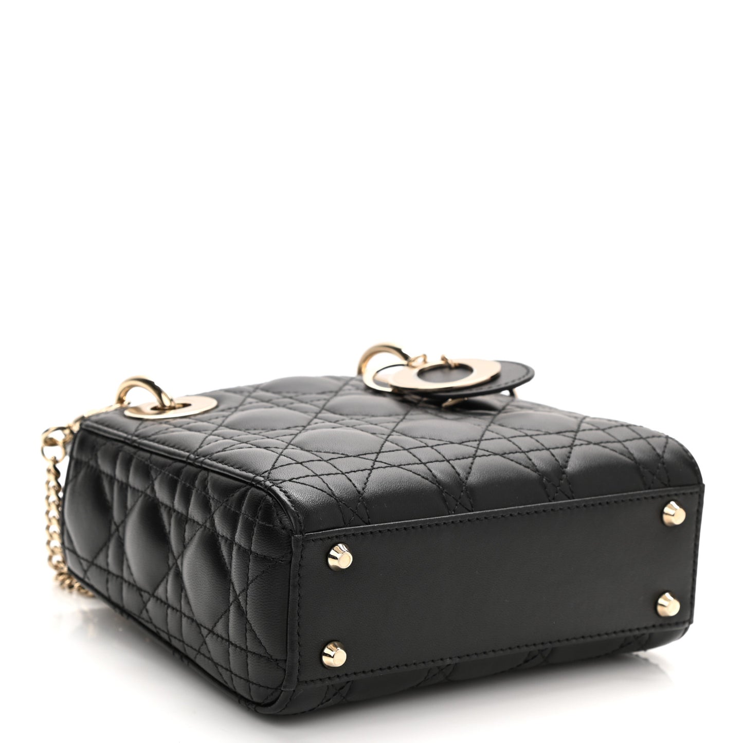 Lambskin Cannage Mini Lady Dior Black