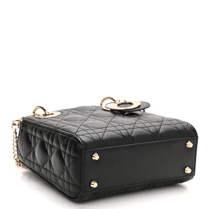 Christian Dior Lambskin Cannage Mini Lady Dior Black 4 of 11