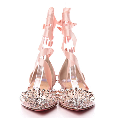 Christian Louboutin PVC Veau Velours Mechante Reine Flats 35 Guimauve 2 of 7