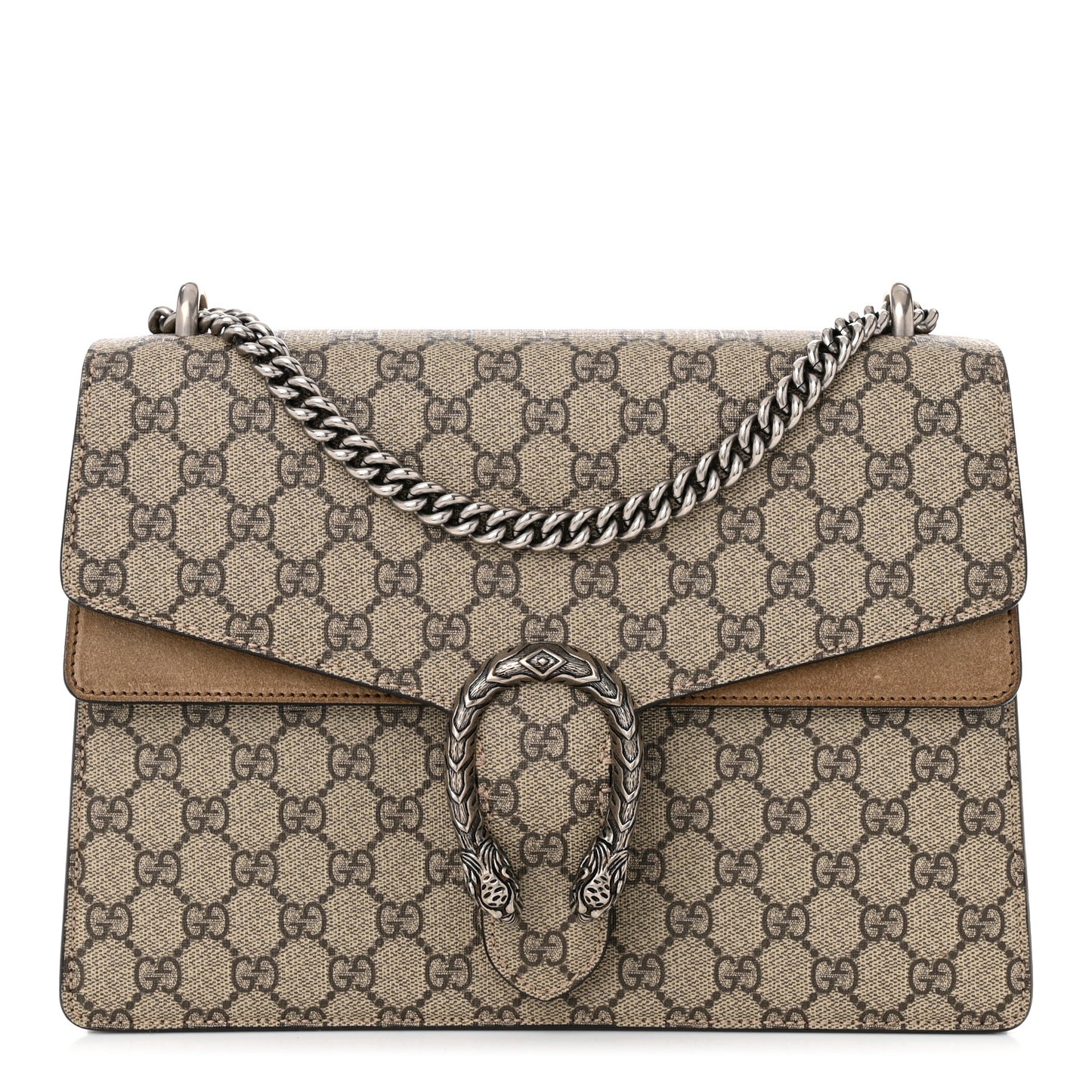 GG Supreme Monogram Medium Dionysus Shoulder Bag Taupe