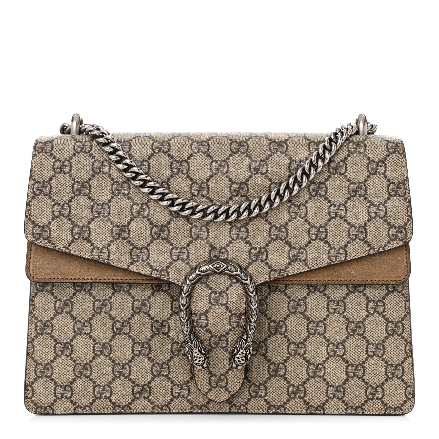 Gucci GG Supreme Monogram Medium Dionysus Shoulder Bag Taupe 1 of 11