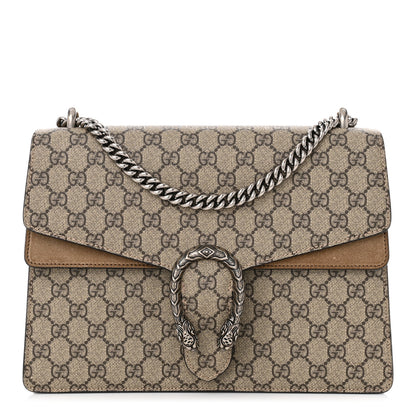 Gucci GG Supreme Monogram Medium Dionysus Shoulder Bag Taupe 1 of 11