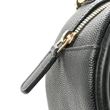 Chanel Caviar Quilted Round Filigree Crossbody Black 11 of 13