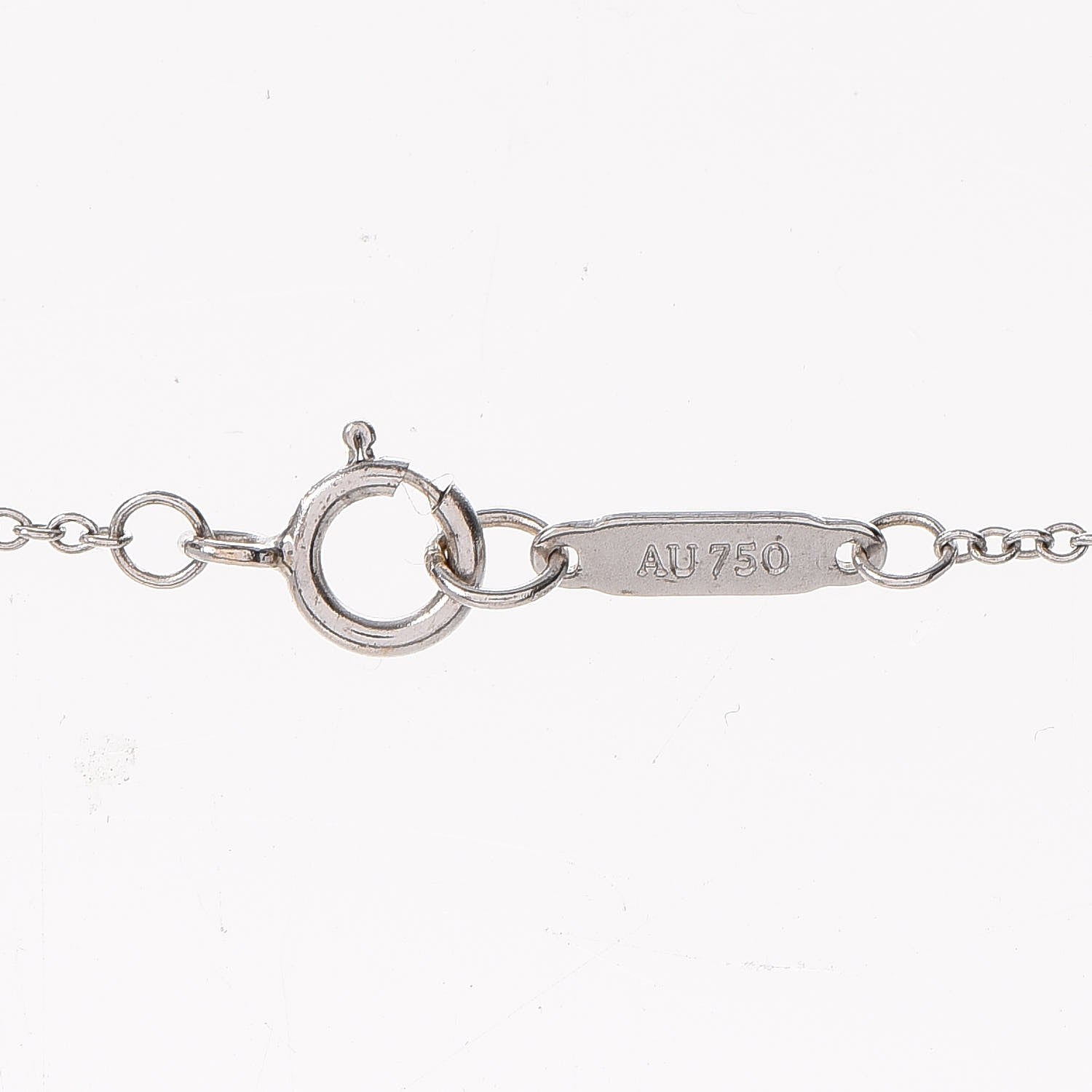 Tiffany Platinum Diamond .41ct Fleur De Lis Key Pendant Necklace 7 of 8