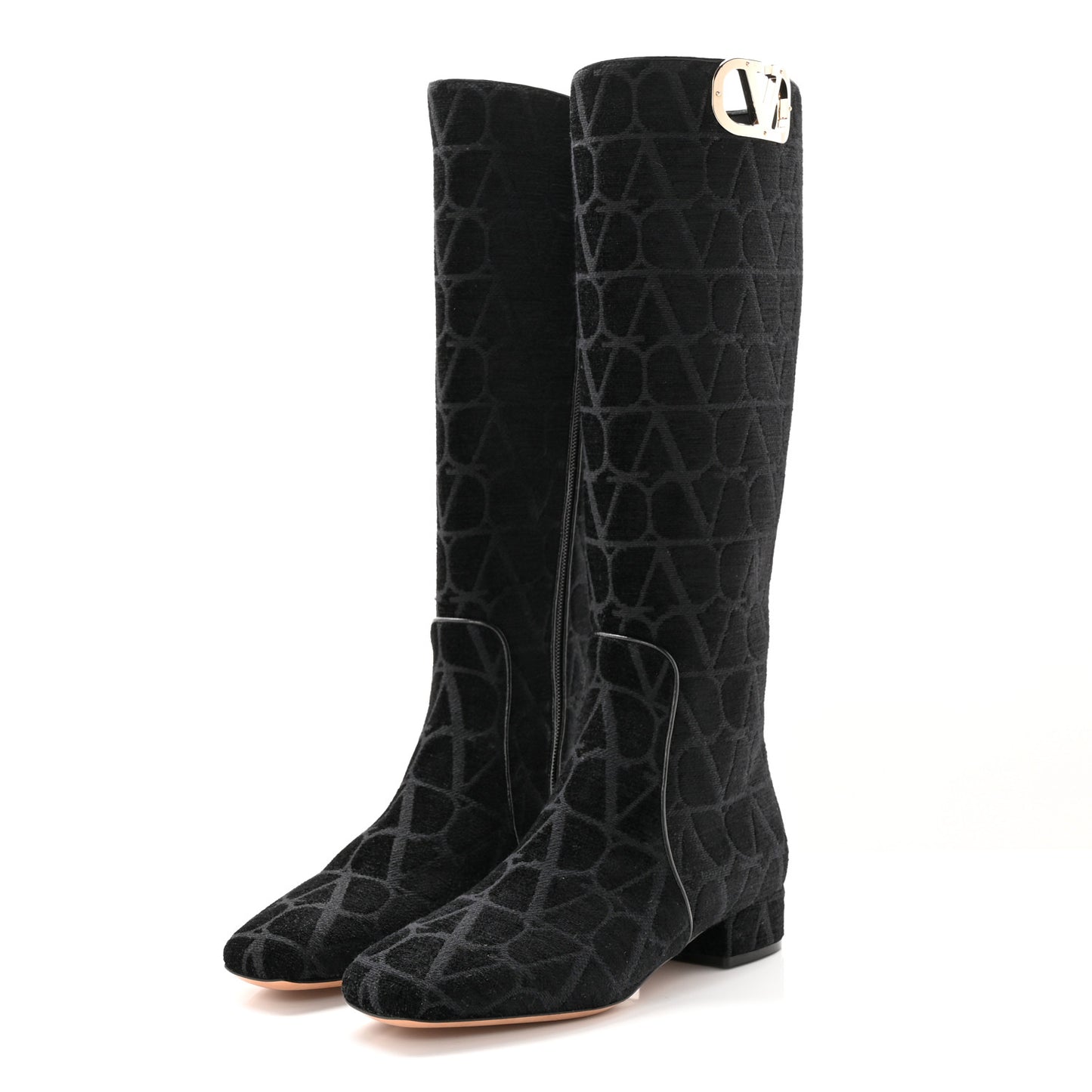 Toile Iconographe Calfskin Vlogo Knee High 30mm Boots 36 Black