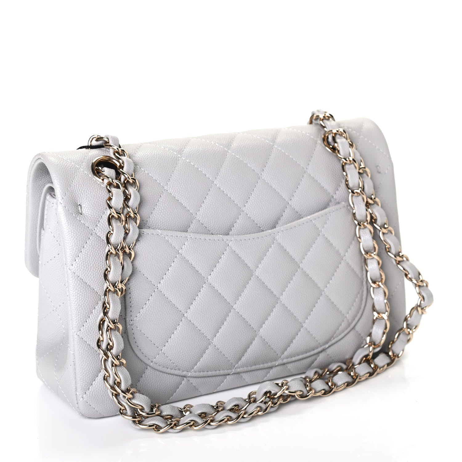 Chanel Caviar Quilted Small Double Flap Grey 2 of 4
