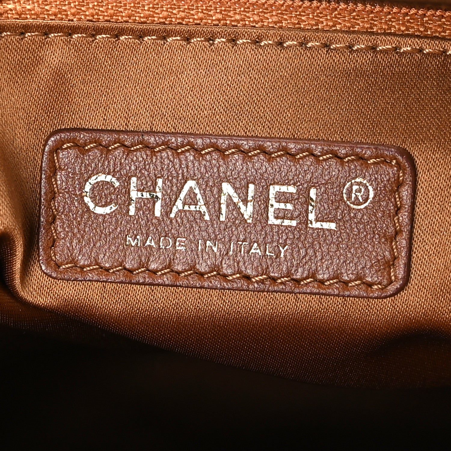 Chanel Vinyl Quilted Large Frozen Tote Bronze 6 of 9