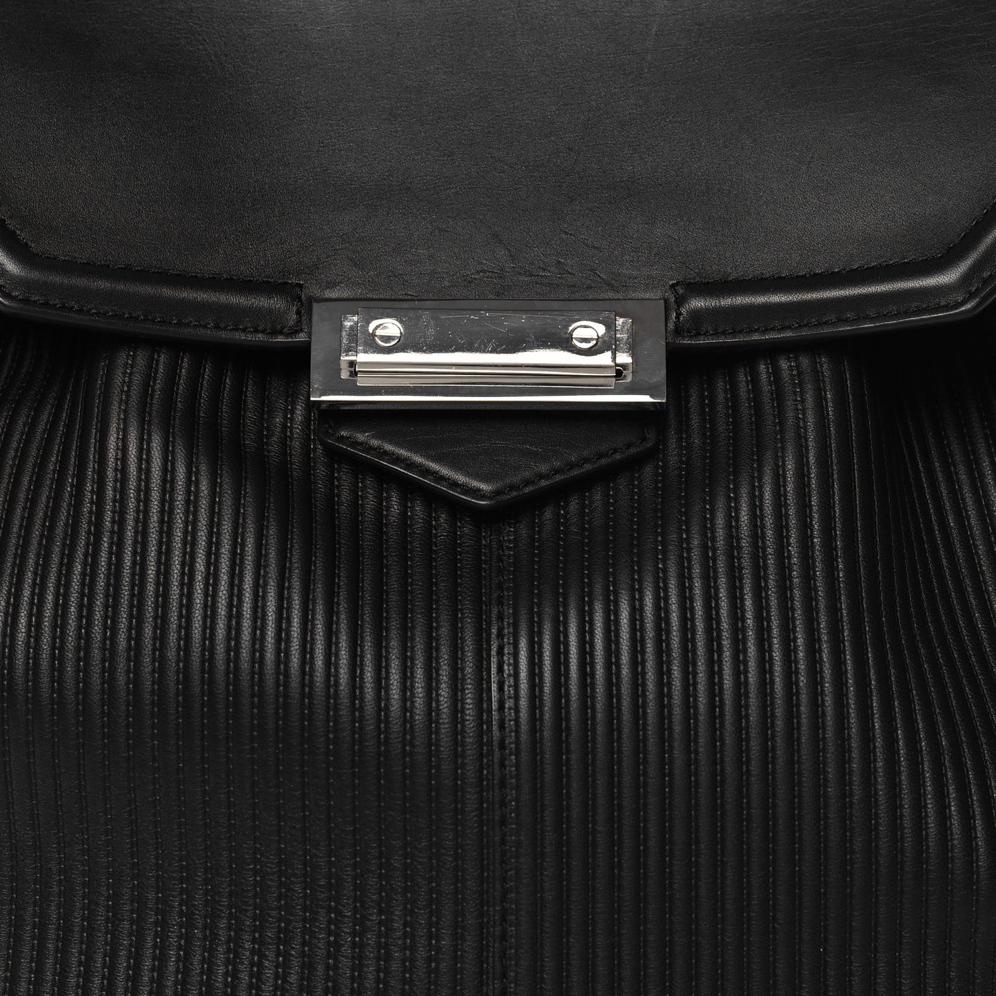 Calfskin Quilted Prisma Skeletal Backpack Black