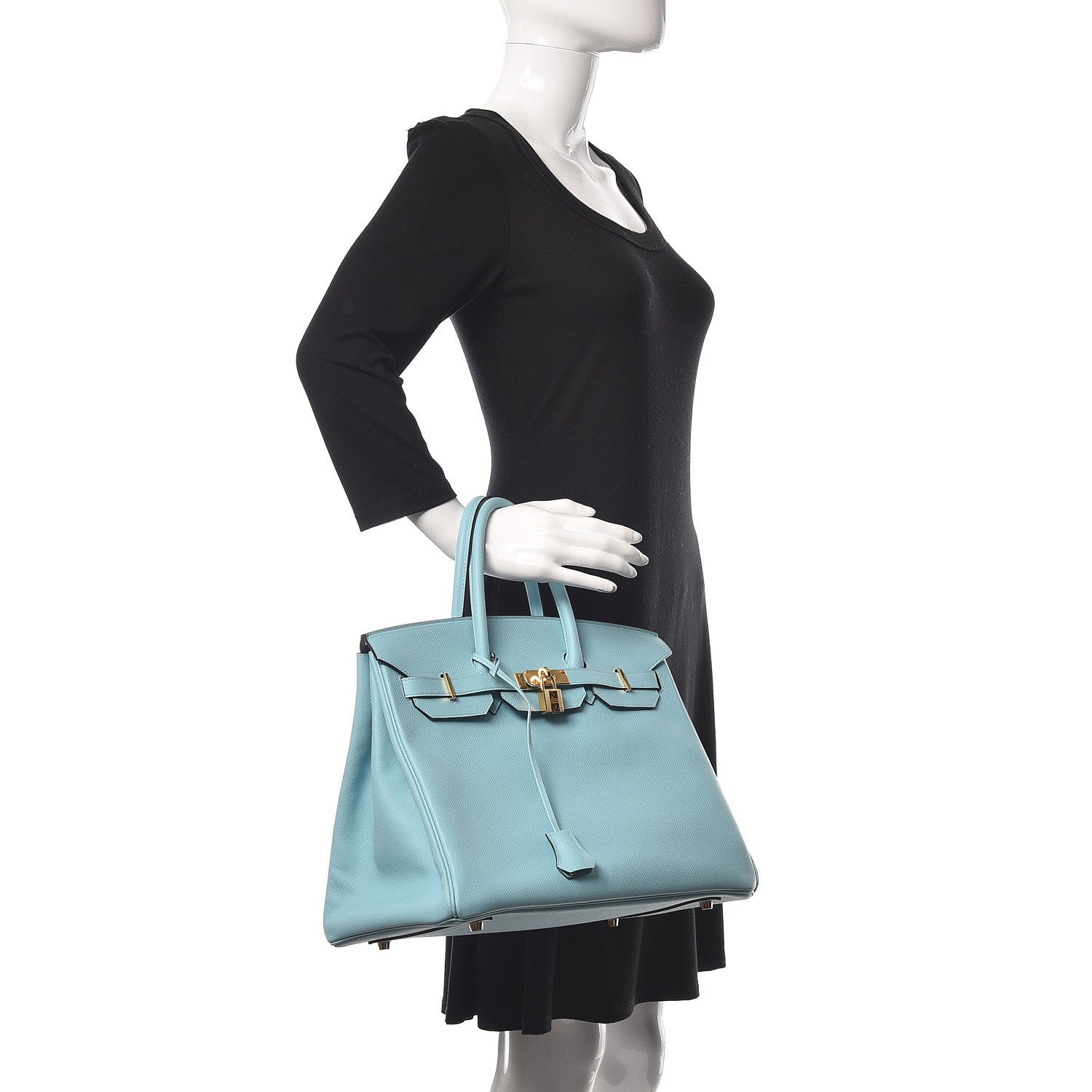 Hermes Epsom Birkin 35 Bleu Atoll 2 of 10
