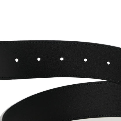 Gucci Moon Calfskin Pearl Double G 40mm Belt 90 36 Black Cream 6 of 8
