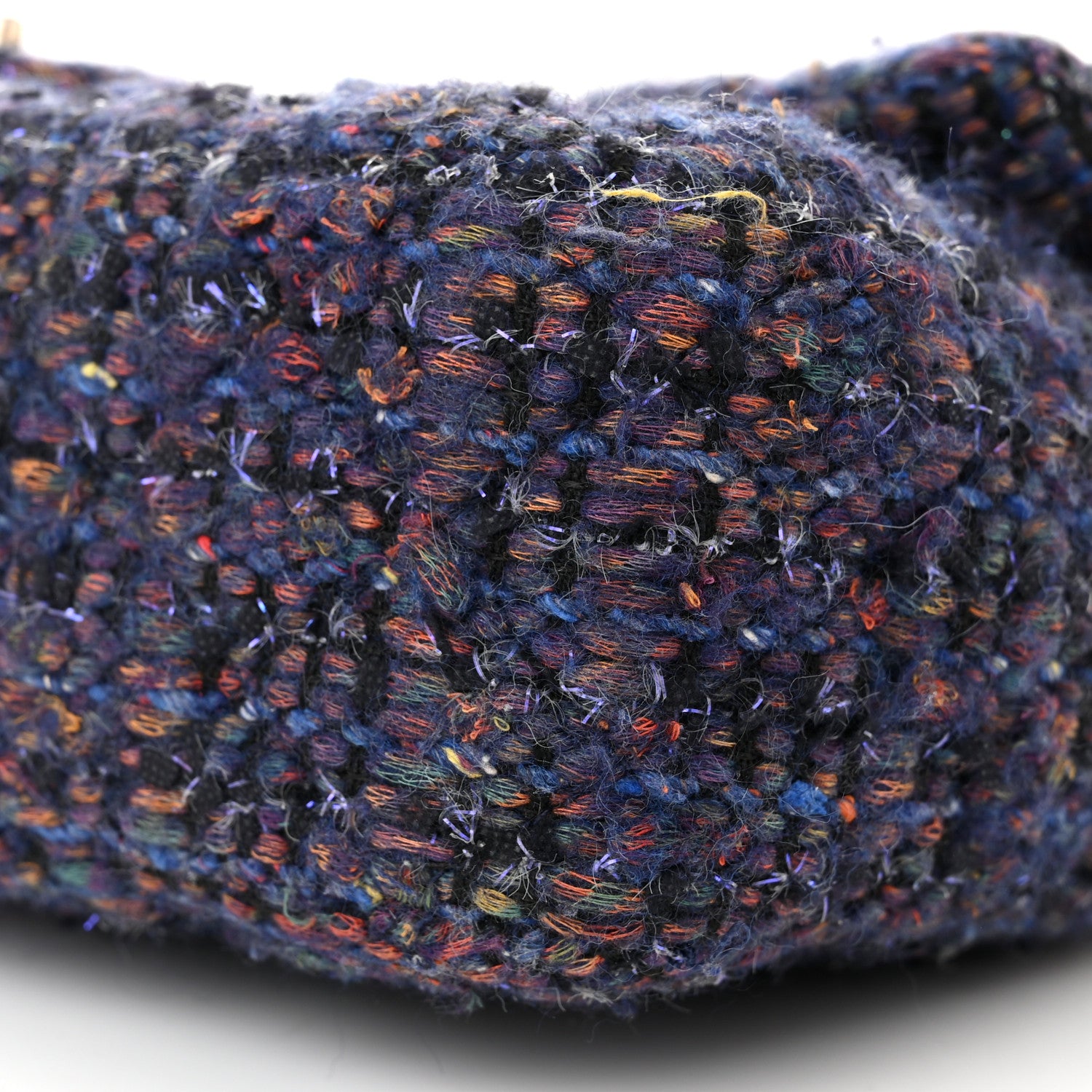 Chanel Tweed Medium Single Flap Navy Multicolor 10 of 11