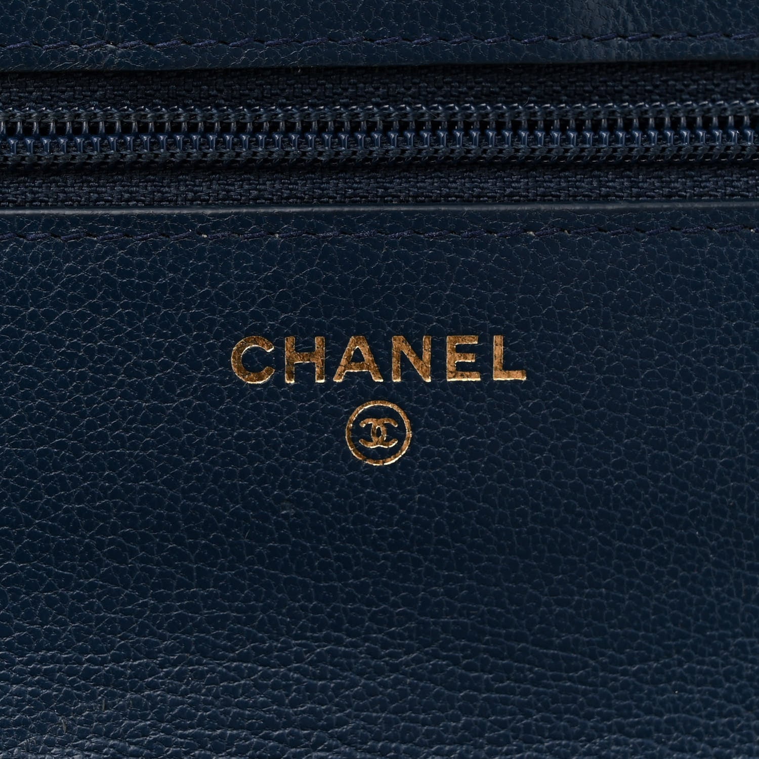 Chanel Patent Goatskin Quilted CC Eyelet Wallet On Chain WOC Blue 6 of 11