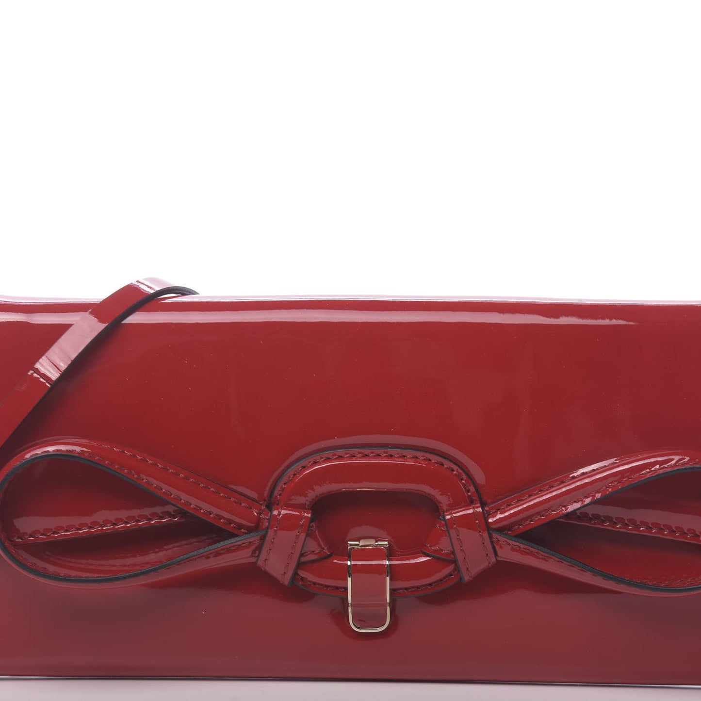 Patent Convertible Clutch Red