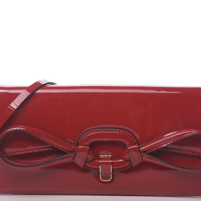 Valentino Garavani Patent Convertible Clutch Red 9 of 9