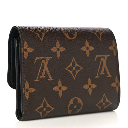 Louis Vuitton Monogram Flower Lock Compact Wallet Black 3 of 14