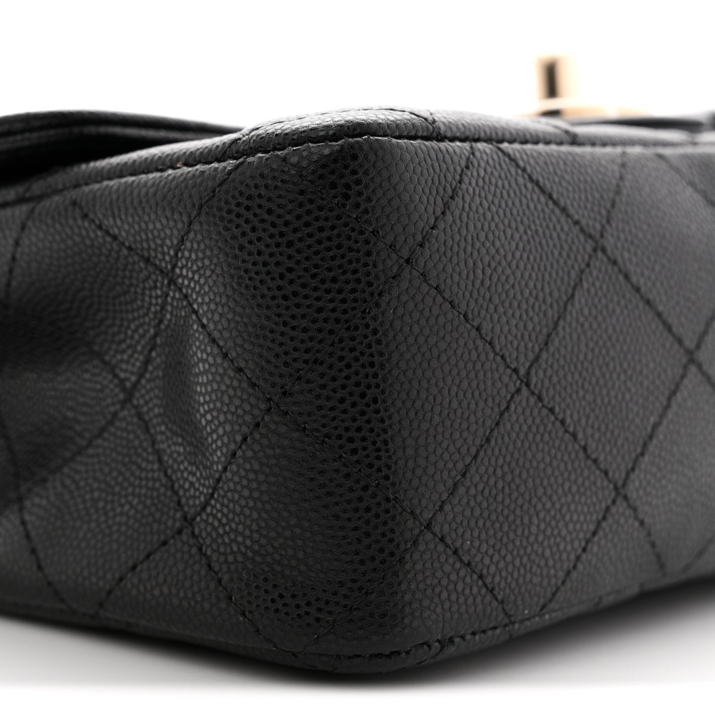 Caviar Quilted Mini Rectangular Flap Black