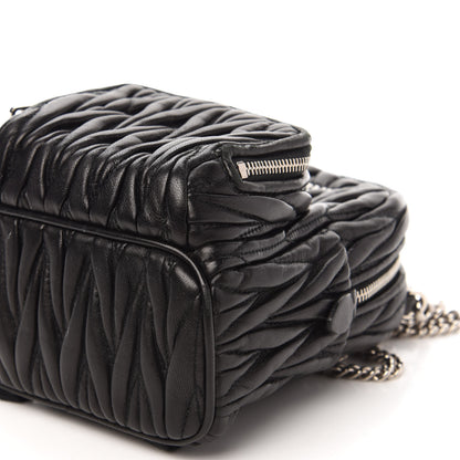 Miu Miu Nappa Matelasse Mini Backpack Black 7 of 10
