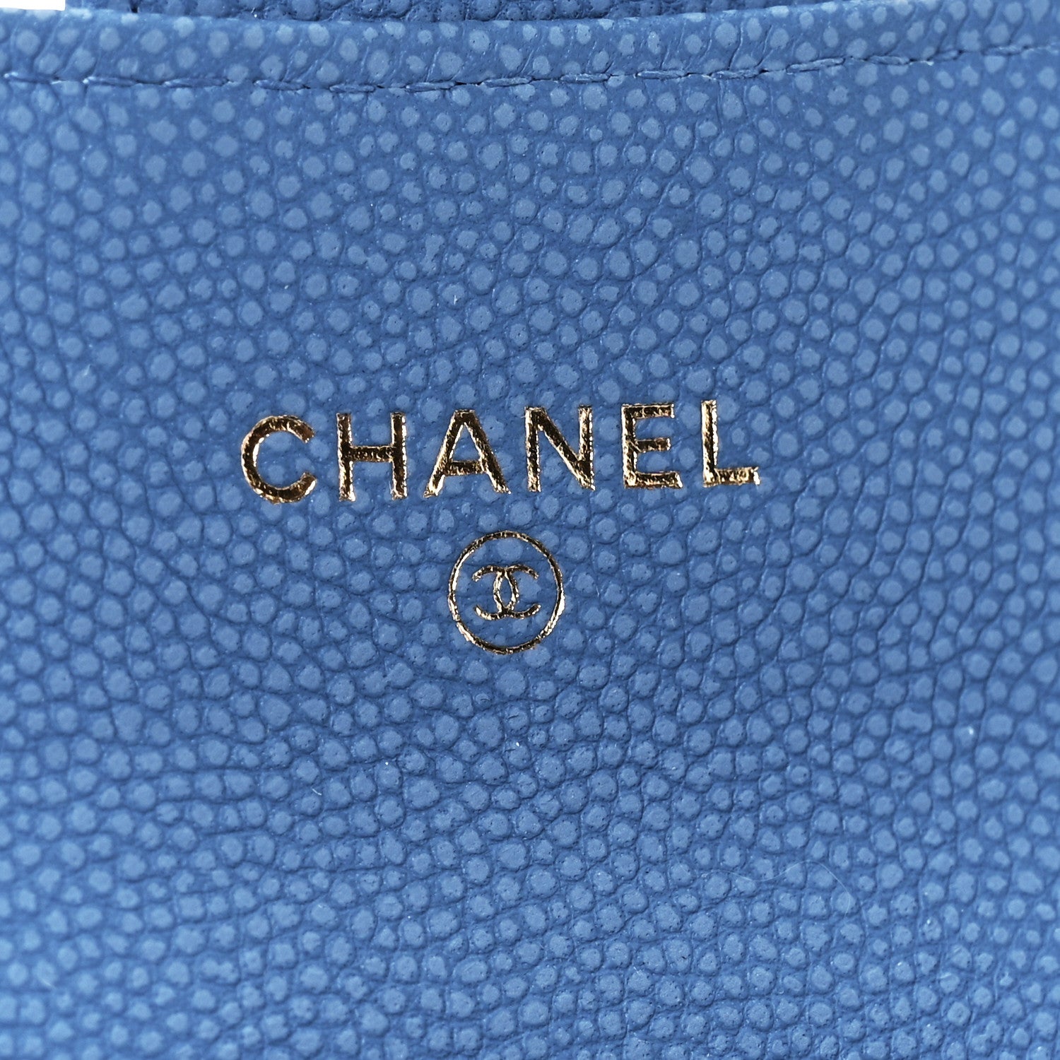 Chanel Caviar Flat Chevron Quilted Flap Card Holder Wallet Blue 6 of 12