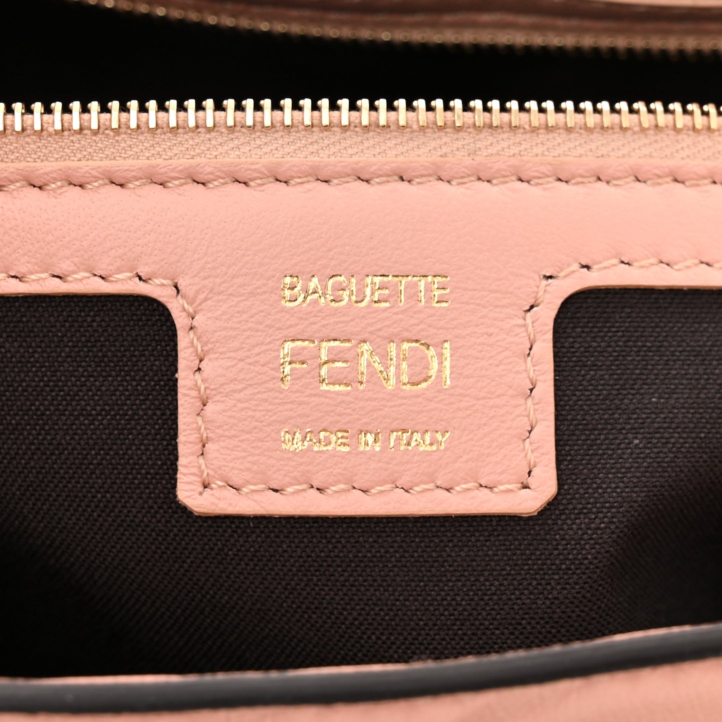 Nappa FF 1974 Embossed Baguette Rosa Bourbon