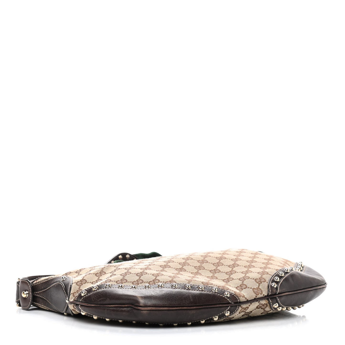 Monogram Web Studded Pelham Shoulder Bag Dark Brown
