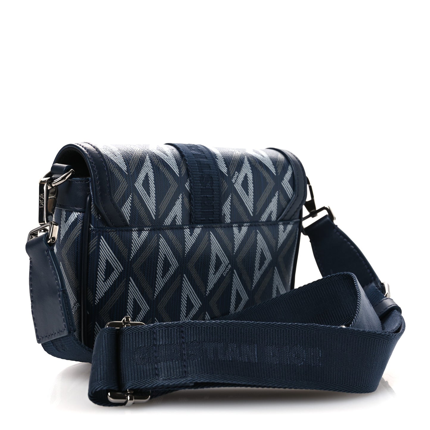 Coated Canvas CD Diamond Mini Hit The Road Bag Navy Blue