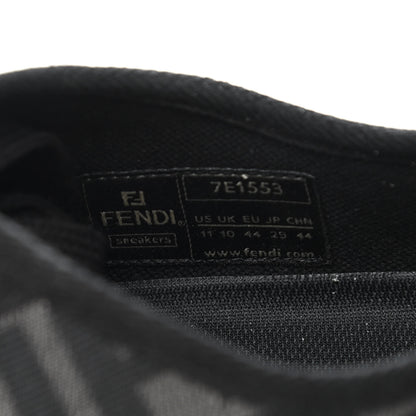 Fendi Fabric Jacquard Rubber FF Mens Domino Sneakers 11 Asfalto Black 9 of 10