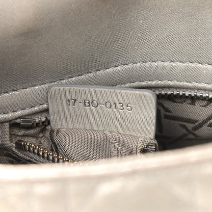 Christian Dior Metallic Nubuck Cannage Mini Lady Dior Silver 7 of 14