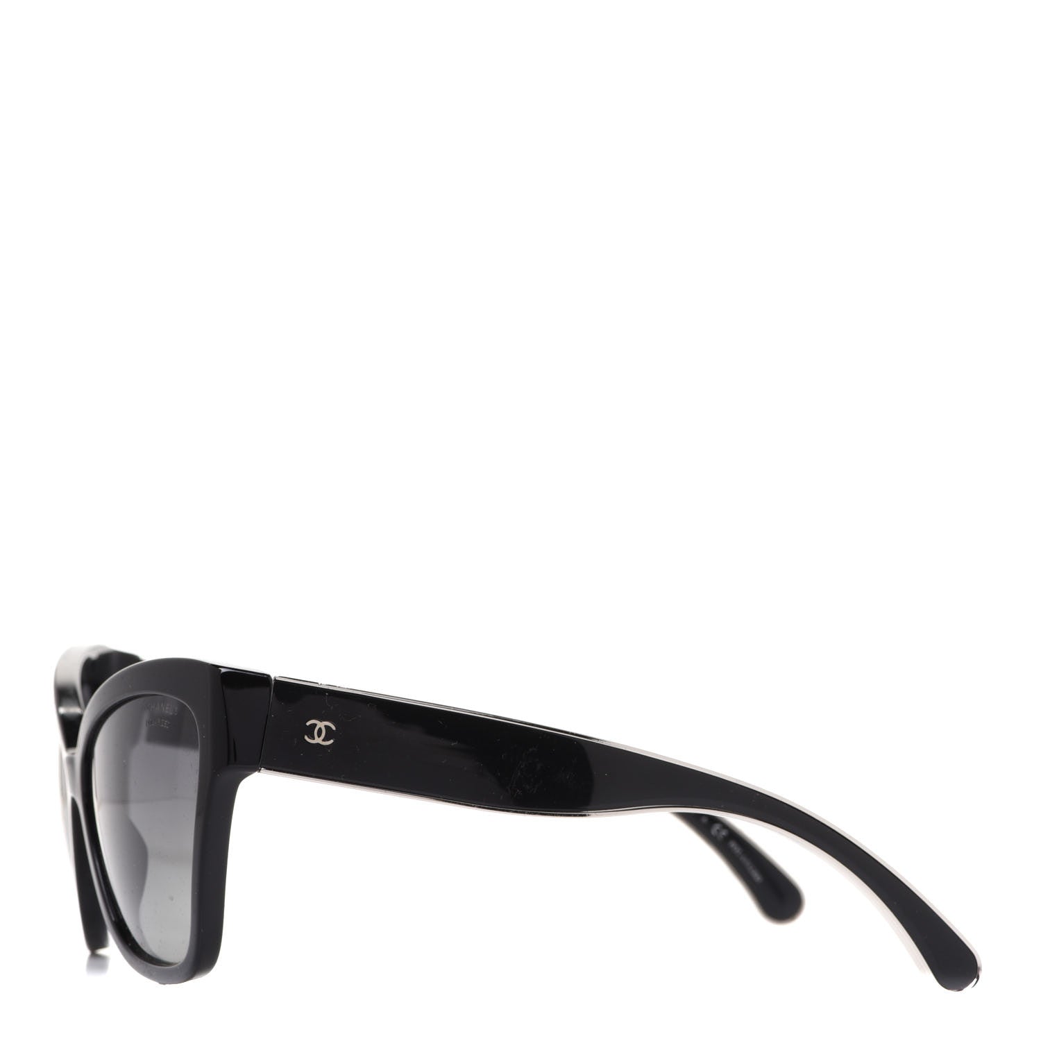 Chanel Acetate CC Cat Eye Sunglasses 5271 Black 3 of 8