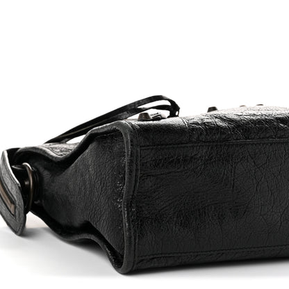 Balenciaga Agneau Classic Hardware S City Logo Strap Black White 8 of 9