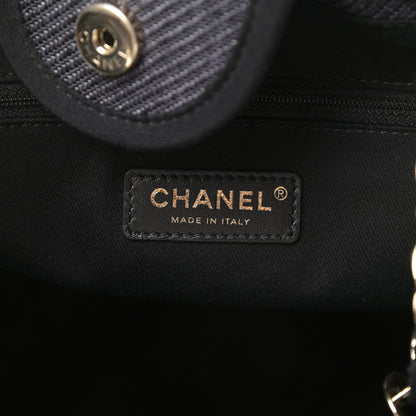 Chanel Mixed Fibers Calfskin Medium Deauville Tote Black 6 of 11