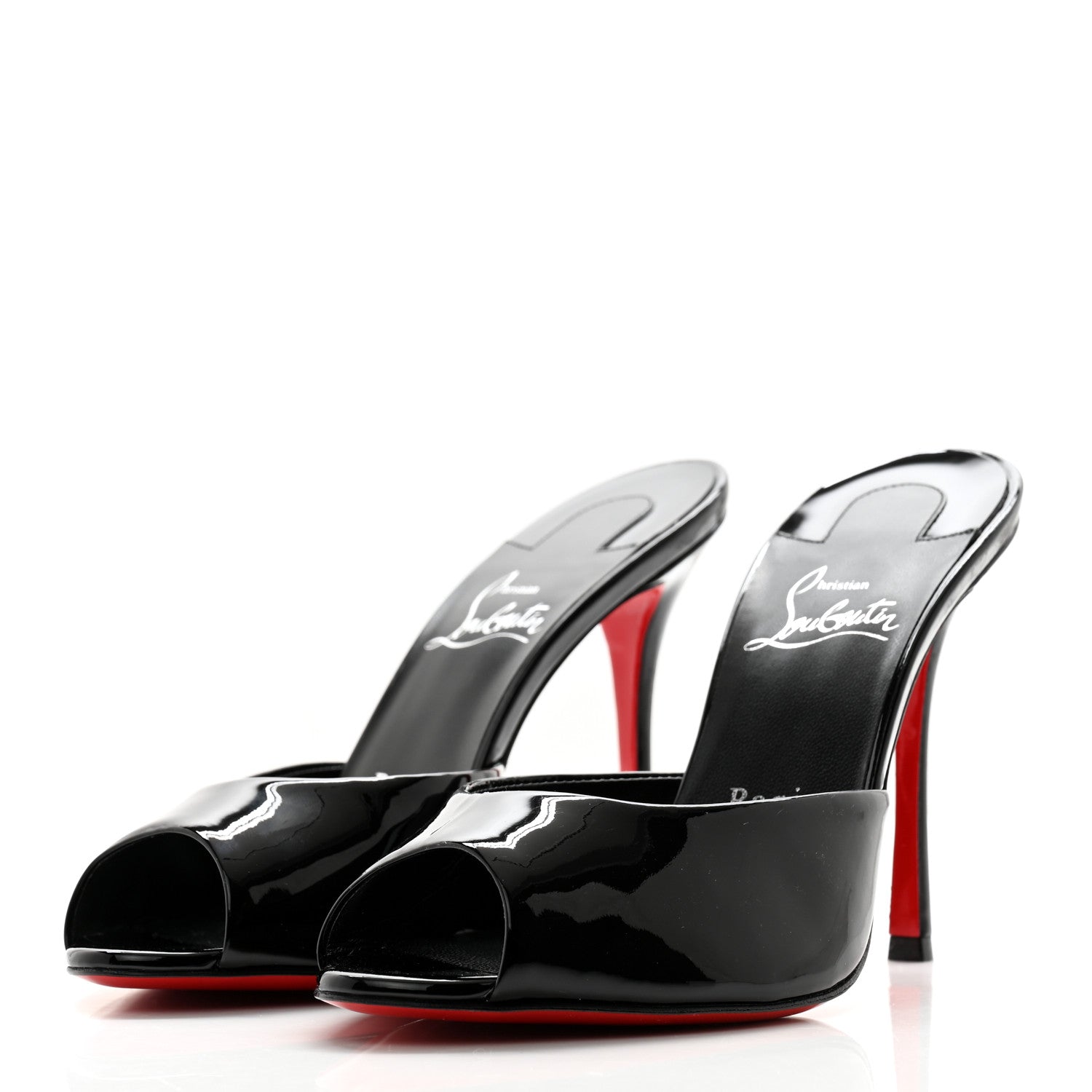 Christian Louboutin Patent Me Dolly 100 Sandals 37.5 Black 3 of 9