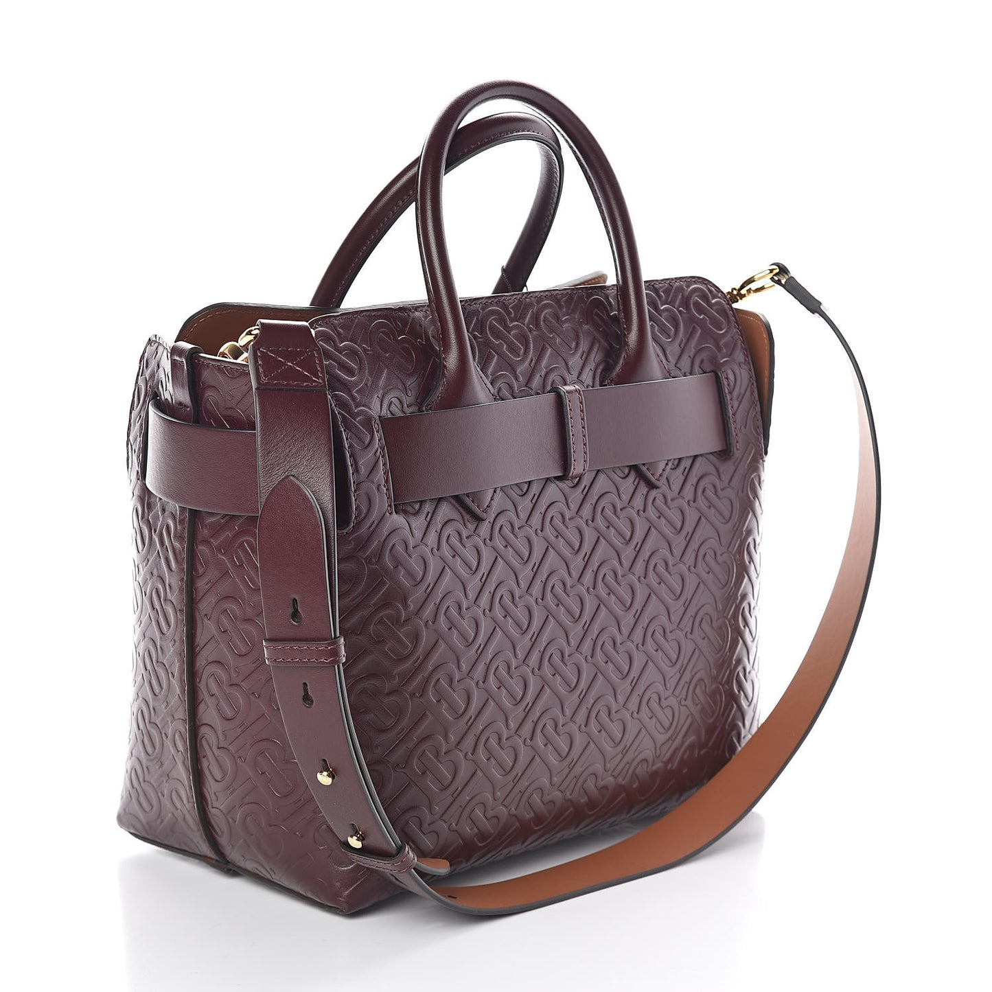 Calfskin Embossed Monogram Small Belt Bag Oxblood