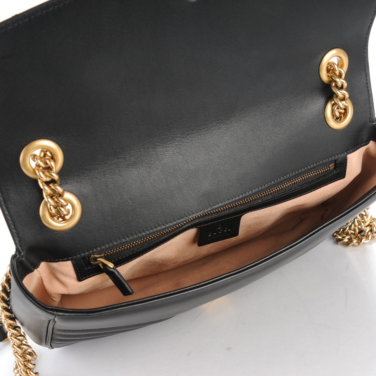 Calfskin Matelasse Medium GG Marmont Shoulder Bag Black