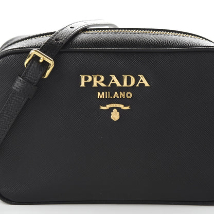 Prada Saffiano Lux Small Camera Crossbody Bag Black 9 of 9