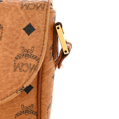 MCM Visetos Small Flap Shoulder Bag Cognac 12 of 13