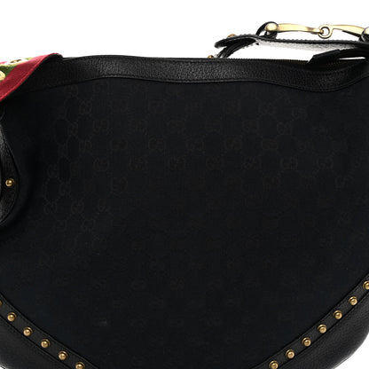 Gucci Monogram Pelham Studded Shoulder Bag Black 7 of 9