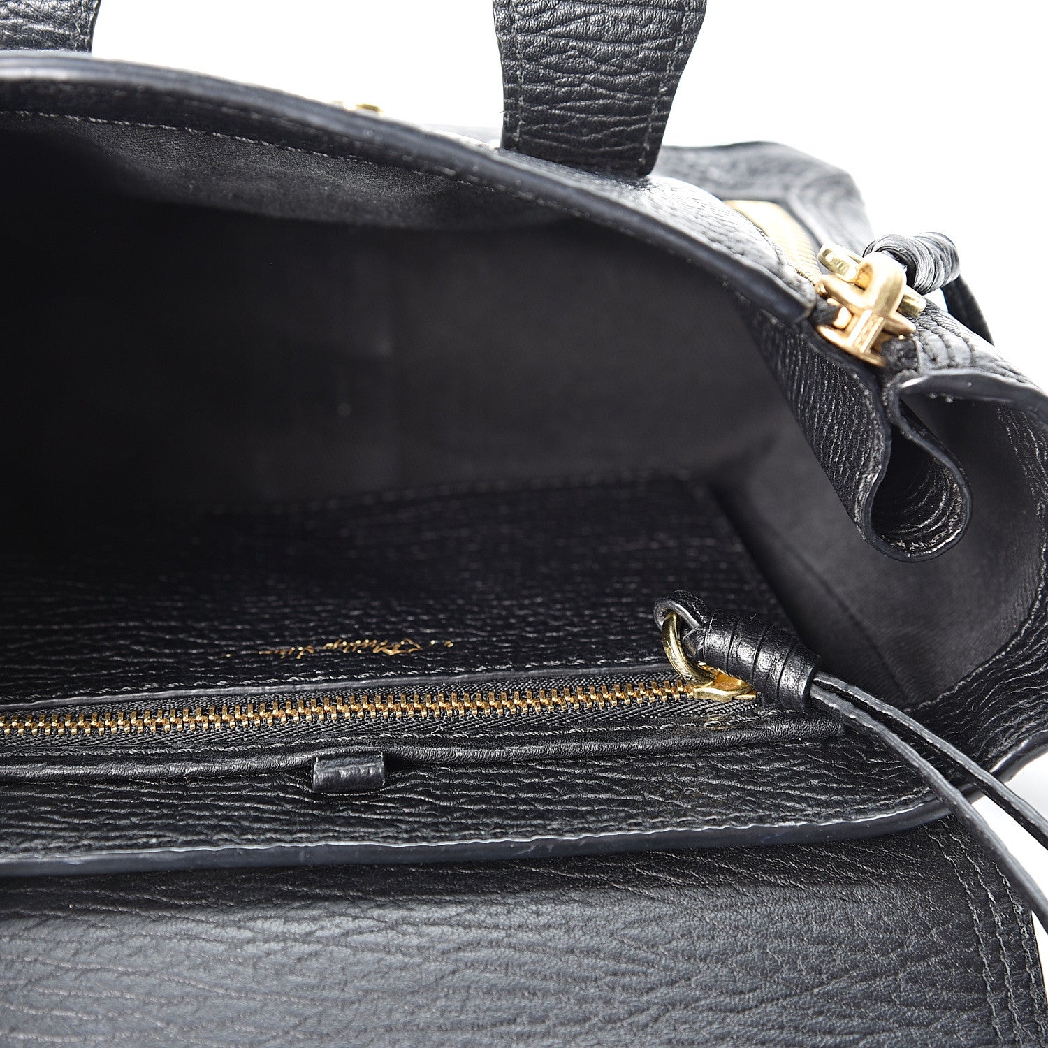 3.1 Phillip Lim 3.1 Textured Calfskin Mini Pashli Satchel Black 4 of 9