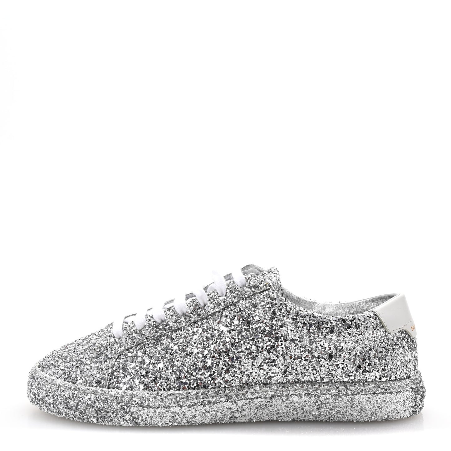 Calfskin Crystal Glitter Andy Sneakers 37 Silver