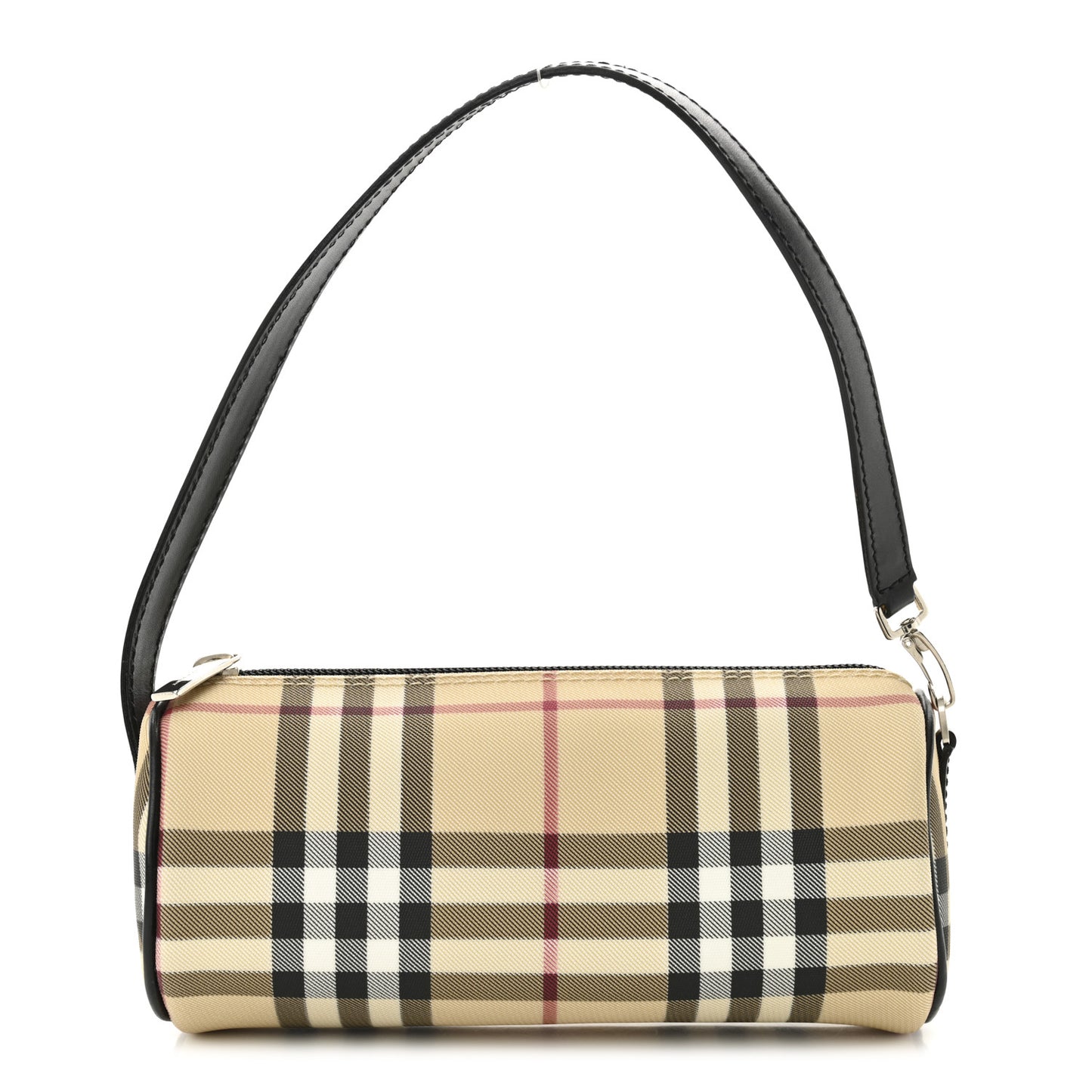 Vintage Check Calfskin Mini Barrel Bag Beige Black