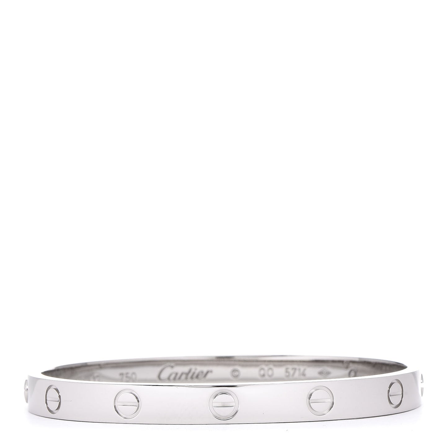 18K White Gold LOVE Bracelet 17