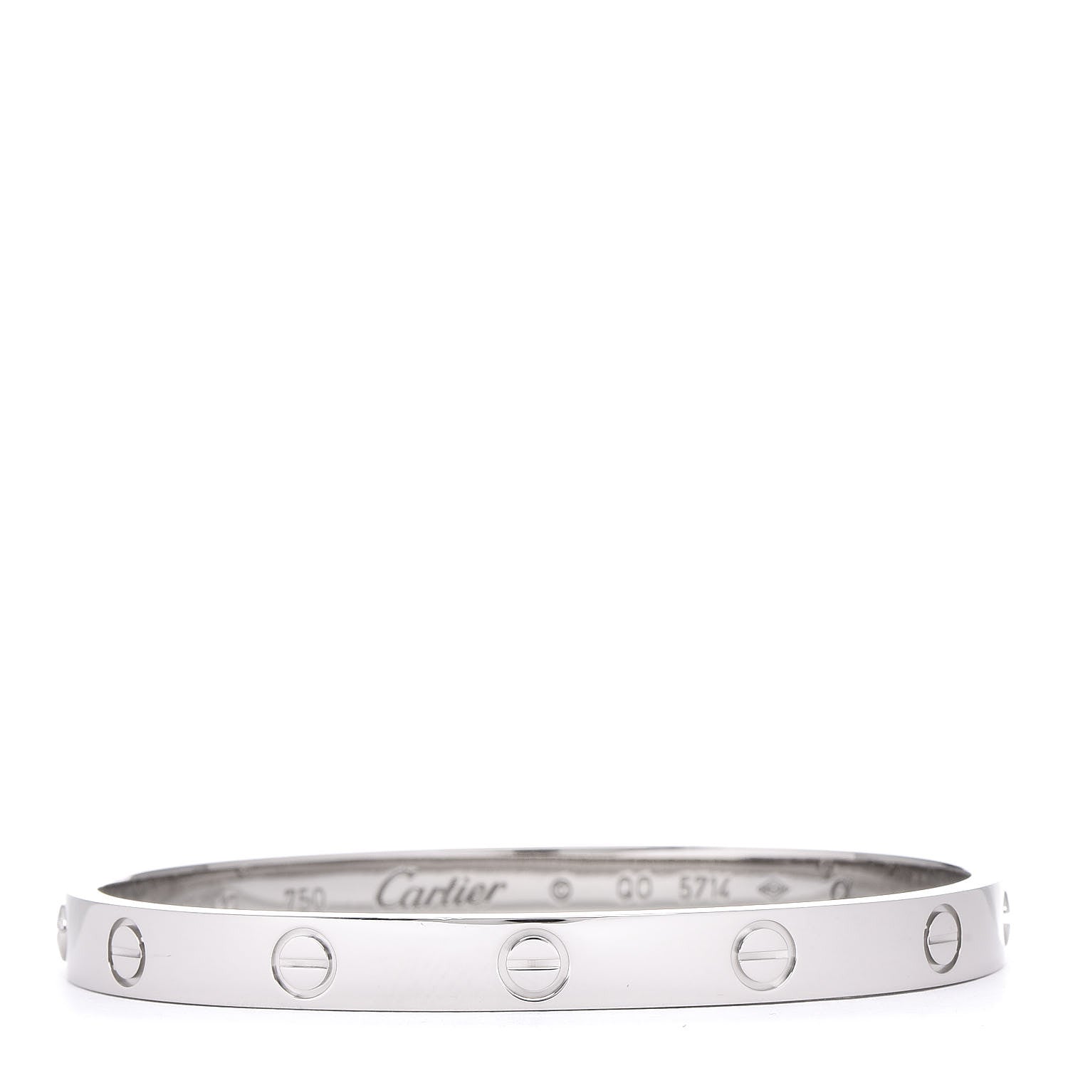 Cartier 18K White Gold LOVE Bracelet 17 1 of 7