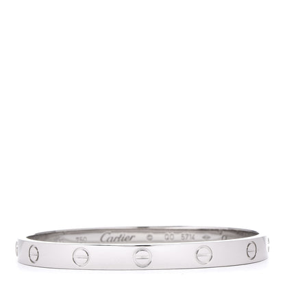 Cartier 18K White Gold LOVE Bracelet 17 1 of 7